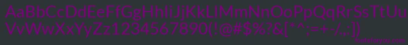 Шрифт LatoRegular – фиолетовые шрифты на чёрном фоне