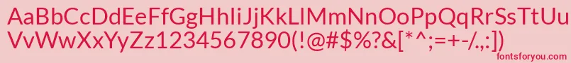 LatoRegular Font – Red Fonts on Pink Background