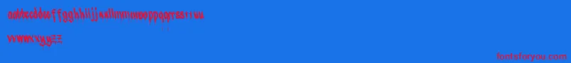 Chizel-Schriftart – Rote Schriften auf blauem Hintergrund