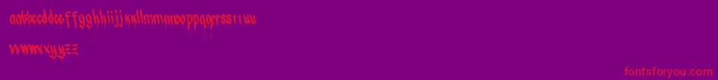 Chizel-Schriftart – Rote Schriften auf violettem Hintergrund