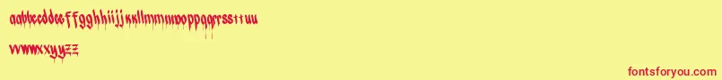 Chizel Font – Red Fonts on Yellow Background