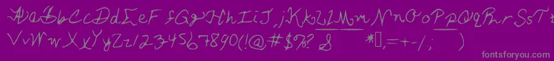 Czcionka AshleySFont – szare czcionki na fioletowym tle