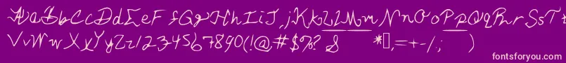 AshleySFont Font – Pink Fonts on Purple Background