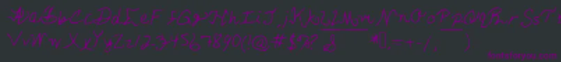 AshleySFont Font – Purple Fonts on Black Background