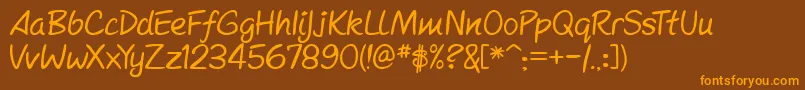 Mcgarg Font – Orange Fonts on Brown Background