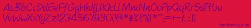 Mcgarg Font – Purple Fonts on Red Background