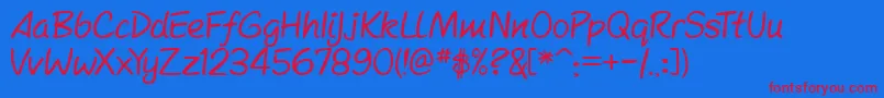 Mcgarg Font – Red Fonts on Blue Background