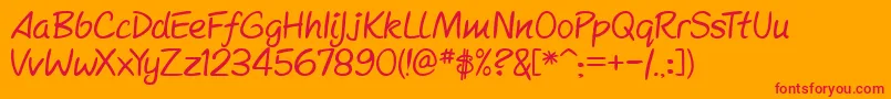 Mcgarg Font – Red Fonts on Orange Background