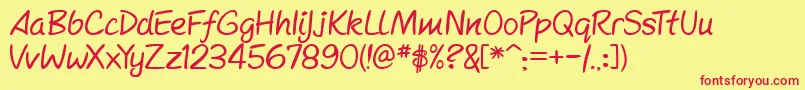 Mcgarg Font – Red Fonts on Yellow Background