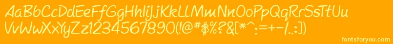 Mcgarg Font – Yellow Fonts on Orange Background