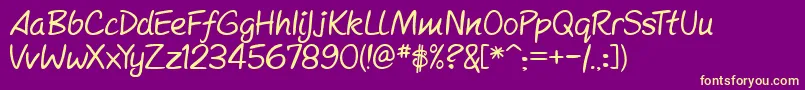 Mcgarg Font – Yellow Fonts on Purple Background