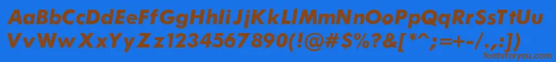 FuturaBoldItalic Font – Brown Fonts on Blue Background