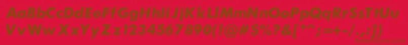 FuturaBoldItalic Font – Brown Fonts on Red Background
