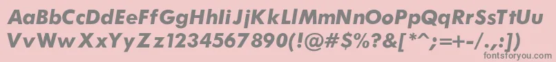 FuturaBoldItalic Font – Gray Fonts on Pink Background