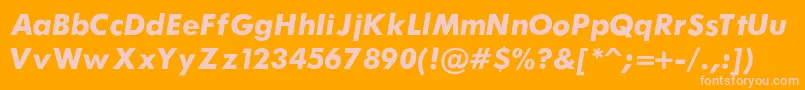 FuturaBoldItalic Font – Pink Fonts on Orange Background