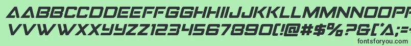 Strikefighterital Font – Black Fonts on Green Background