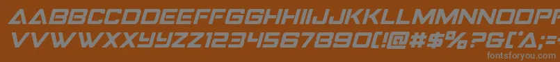 Шрифт Strikefighterital – серые шрифты на коричневом фоне