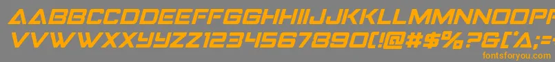 Strikefighterital Font – Orange Fonts on Gray Background