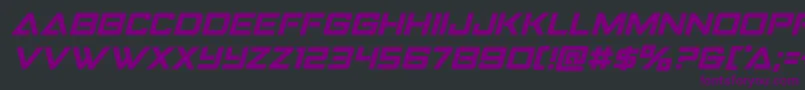 Strikefighterital Font – Purple Fonts on Black Background