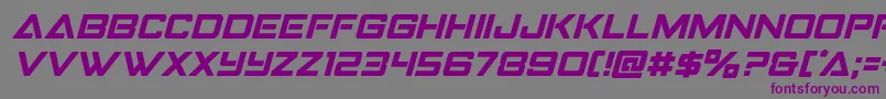 Strikefighterital Font – Purple Fonts on Gray Background