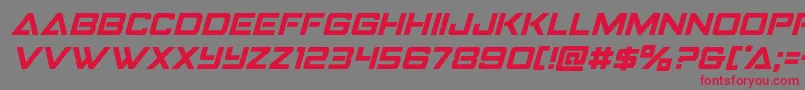 Strikefighterital Font – Red Fonts on Gray Background