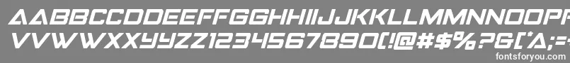 Strikefighterital Font – White Fonts on Gray Background