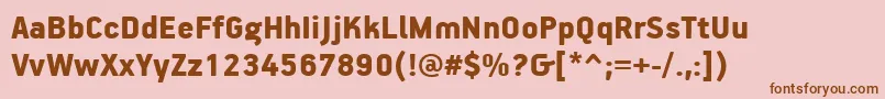 PfhandbookproBlack Font – Brown Fonts on Pink Background