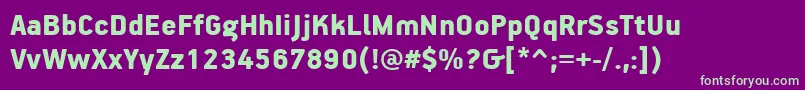 PfhandbookproBlack-fontti – vihreät fontit violetilla taustalla