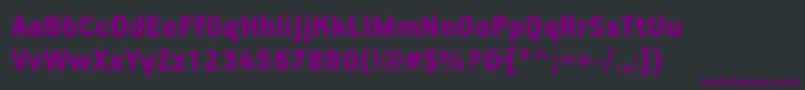 Шрифт PfhandbookproBlack – фиолетовые шрифты на чёрном фоне