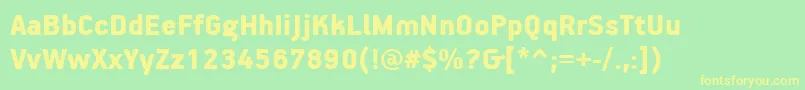 PfhandbookproBlack Font – Yellow Fonts on Green Background