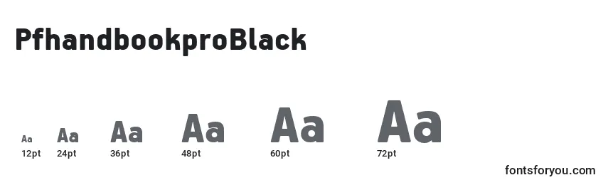 PfhandbookproBlack Font Sizes