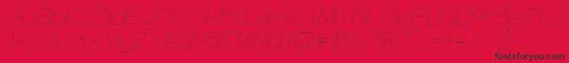 LastwaerkThinOblique Font – Black Fonts on Red Background