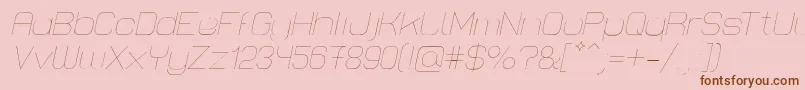 LastwaerkThinOblique Font – Brown Fonts on Pink Background