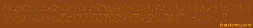 LastwaerkThinOblique Font – Orange Fonts on Brown Background