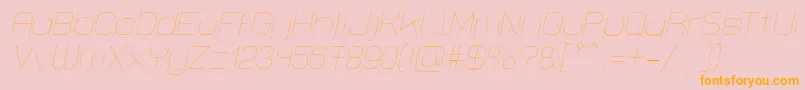 LastwaerkThinOblique Font – Orange Fonts on Pink Background