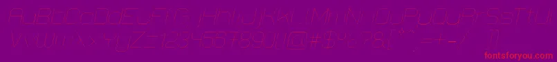 LastwaerkThinOblique Font – Red Fonts on Purple Background