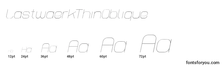 LastwaerkThinOblique Font Sizes