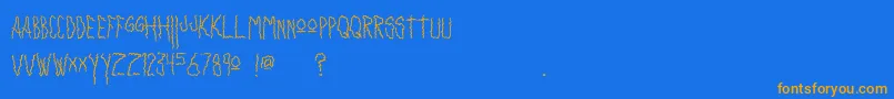 Insanity Font – Orange Fonts on Blue Background