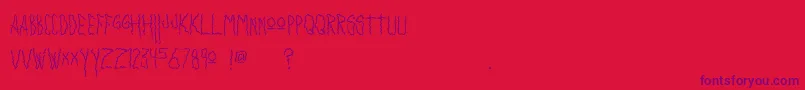 Insanity Font – Purple Fonts on Red Background