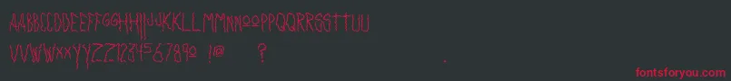 Insanity Font – Red Fonts on Black Background