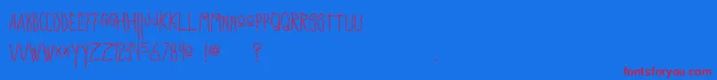 Insanity Font – Red Fonts on Blue Background