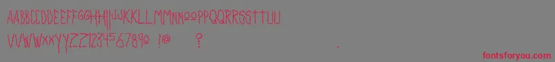 Insanity Font – Red Fonts on Gray Background