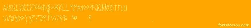 フォントInsanity – オレンジの背景に黄色の文字