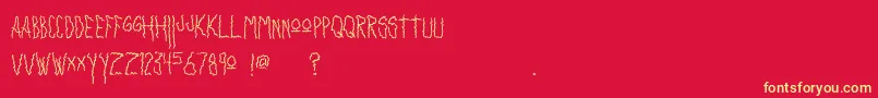 Insanity Font – Yellow Fonts on Red Background