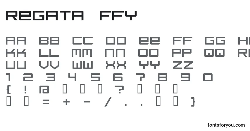 Schriftart Regata ffy – Alphabet, Zahlen, spezielle Symbole