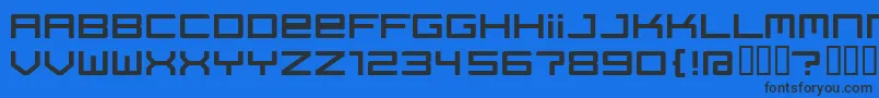 Regata ffy Font – Black Fonts on Blue Background