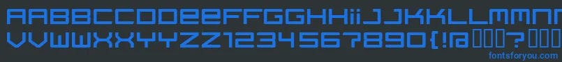 Regata ffy Font – Blue Fonts on Black Background