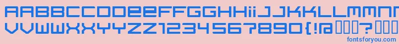 Regata ffy Font – Blue Fonts on Pink Background