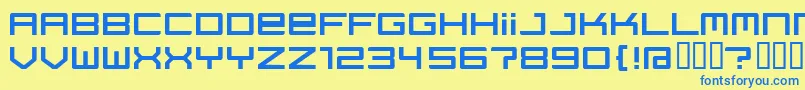 Regata ffy Font – Blue Fonts on Yellow Background