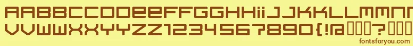 Regata ffy Font – Brown Fonts on Yellow Background